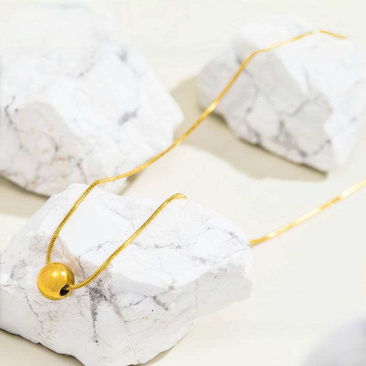 Round Bead Pendant Necklace For Party Jewelry Gift