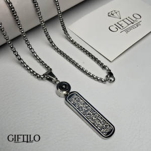 Ayat Al-Kursi Calligraphy Locket with Lans – Silver Edition