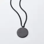 Ayat Al-Kursi Round Pendant Locket – Black Edition