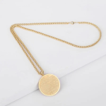 Ayat Al-Kursi Round Pendant Locket – Gold Edition