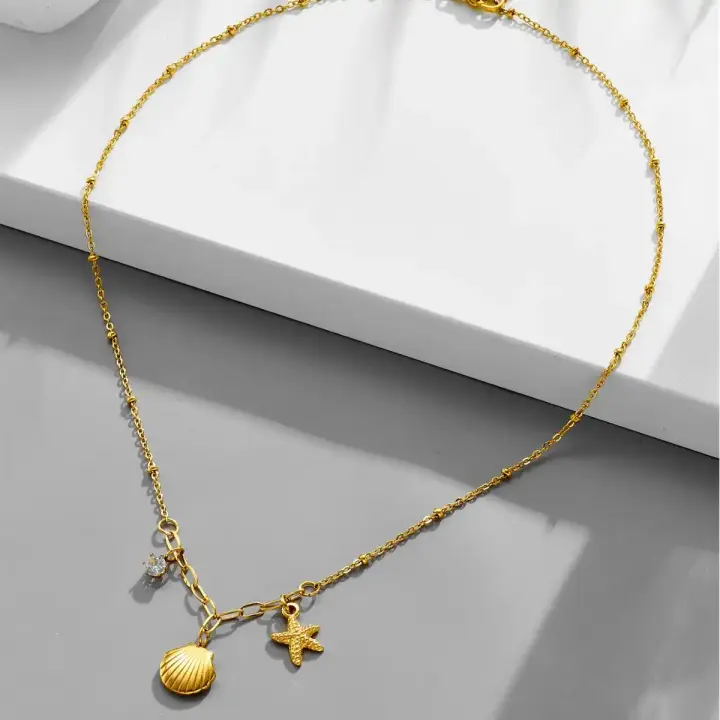 Ocean Style Zircon Necklace