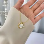 Moon & Star Pendant Necklace