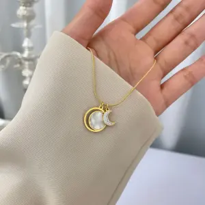 Moon & Star Pendant Necklace