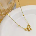 Hollow Bowknot Pendant Necklace