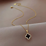 Four-Leaf Clover Sweater Necklace
