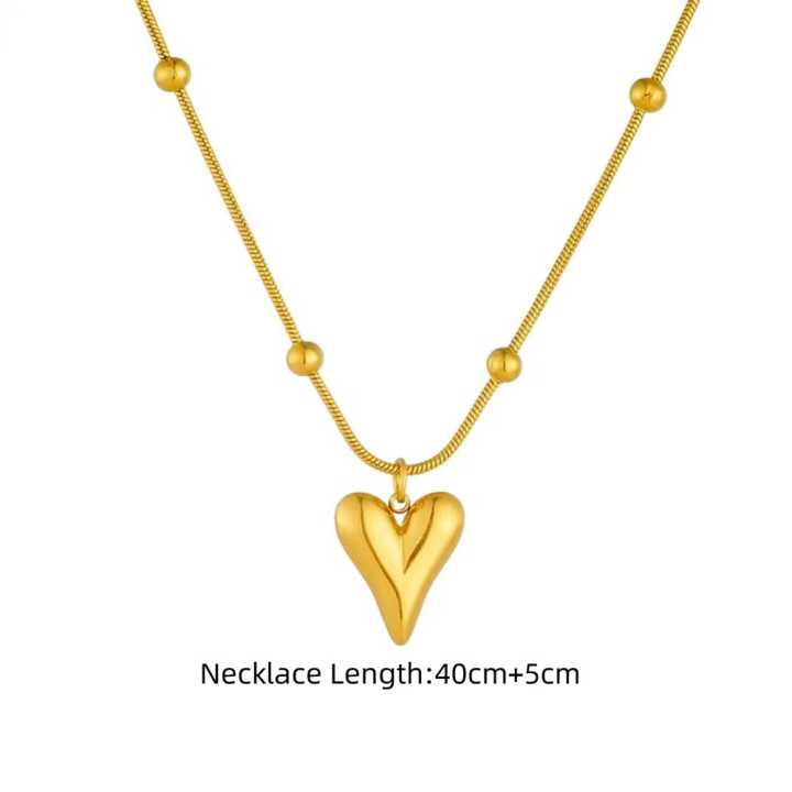 Punk Love Heart Charm Choker