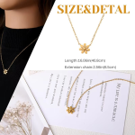 Gold Flower Pendant Necklace